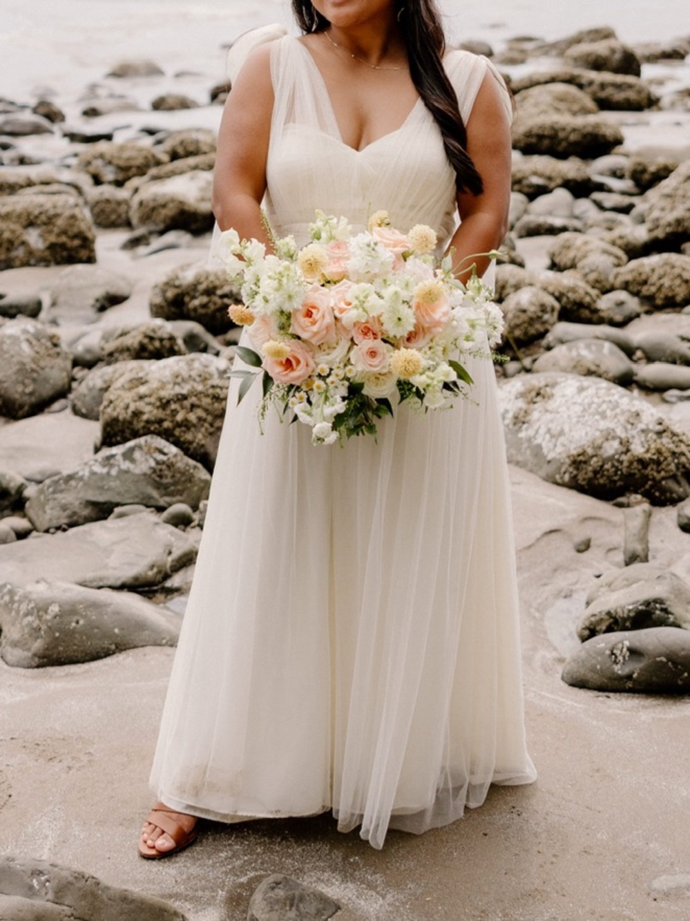Jenny Yoo Annabelle Strapless Convertible Ivory/White Tulle Gown
